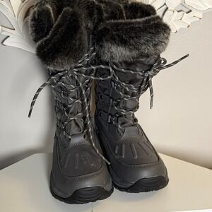 Pacific Mountain Winter Snow Boots Faux Fur US 7.5 Gray